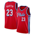Philadelphia #23 Martin Player Basketball Sleeveless Red Jersey Tyrese For Adult Youth