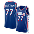 Philadelphia #77 Edgecombe Player Basketball Sleeveless Royal Jersey VJ For Adult Youth