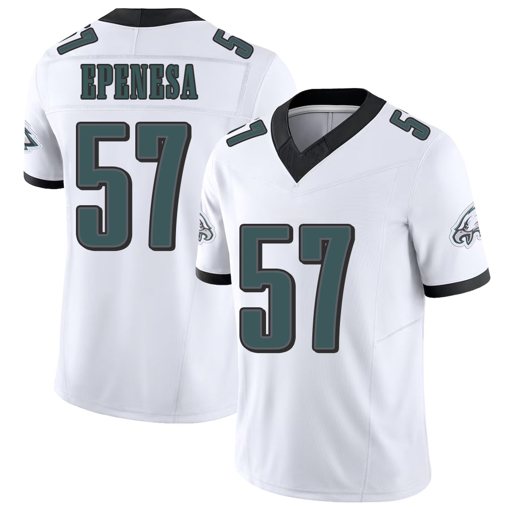 Philadelphia #57 Epenesa Player Football V Neck Short Sleeve White Jersey A.J. For Men Youth Women Gift