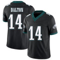 Philadelphia #14 Dalton Player Football V Neck Short Sleeve Black Jersey Andy For Men Youth Women Gift