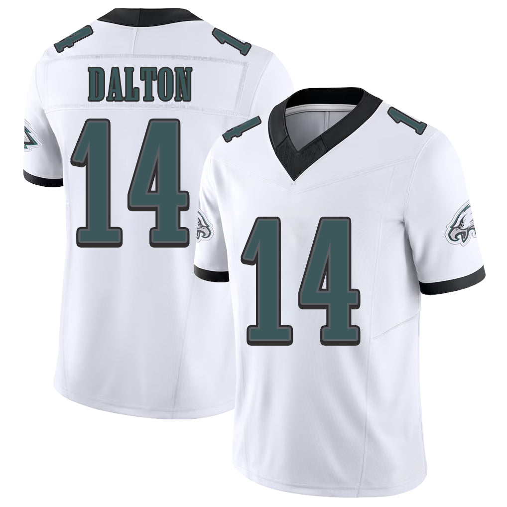 Philadelphia #14 Dalton Player Football V Neck Short Sleeve White Jersey Andy For Men Youth Women Gift