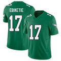 Philadelphia #17 Ebiketie Player Football V Neck Short Sleeve Kelly Green Jersey Arnold For Men Youth Women Gift