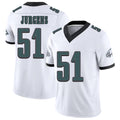 Philadelphia #51 Jurgens Player Football V Neck Short Sleeve White Jersey Cam For Men Youth Women Gift