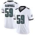 Philadelphia #59 Campbell Player Football V Neck Short Sleeve White Jersey Chance For Men Youth Women Gift