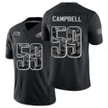 Philadelphia #59 Campbell Player Football V Neck Short Sleeve Black Jersey Chance For Men Youth Women Gift
