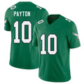 Philadelphia #10 Payton Player Football V Neck Short Sleeve Kelly Green Jersey Cole For Men Youth Women Gift