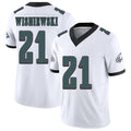 Philadelphia #21 Wisniewski Player Football V Neck Short Sleeve White Jersey Cole For Men Youth Women Gift