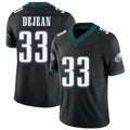 Philadelphia #33 DeJean Player Football V Neck Short Sleeve Black Jersey Cooper For Men Youth Women Gift
