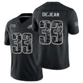 Philadelphia #33 DeJean Player Football V Neck Short Sleeve Black Jersey Cooper For Men Youth Women Gift