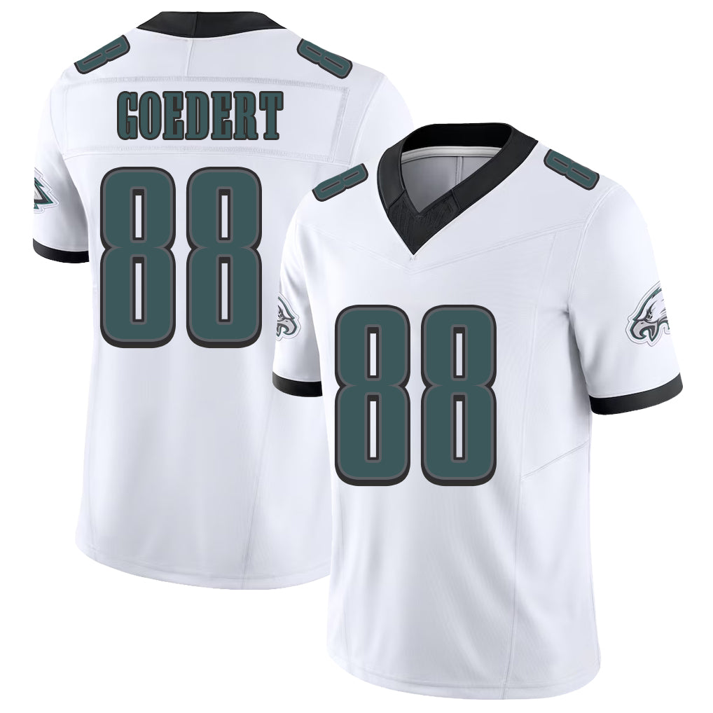 Philadelphia #88 Goedert Player Football V Neck Short Sleeve White Jersey Dallas For Men Youth Women Gift