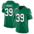 Philadelphia #39 Pierce Player Football V Neck Short Sleeve Kelly Green Jersey Dameon For Men Youth Women Gift