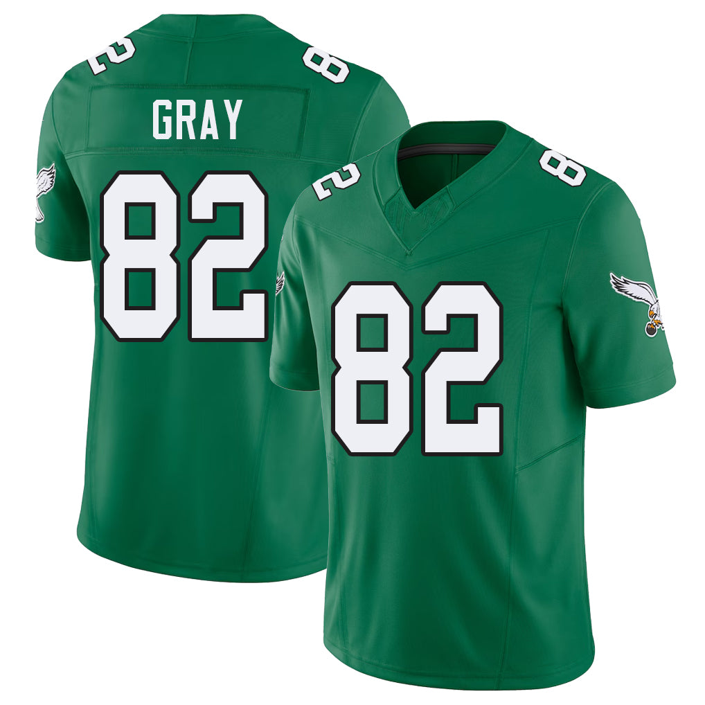 Philadelphia #82 Gray Player Football V Neck Short Sleeve Kelly Green Jersey Danny For Men Youth Women Gift