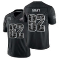 Philadelphia #82 Gray Player Football V Neck Short Sleeve Black Jersey Danny For Men Youth Women Gift