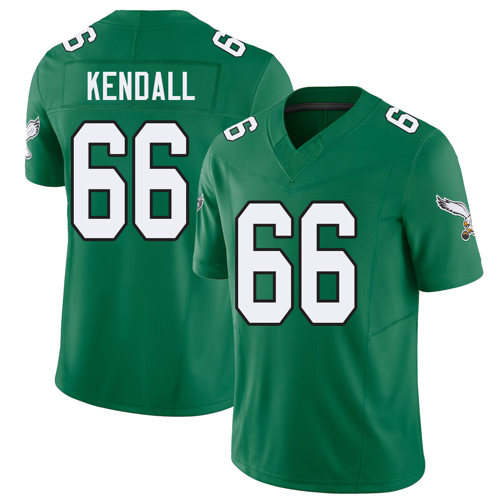 Philadelphia #66 Kendall Player Football V Neck Short Sleeve Kelly Green Jersey Drew For Men Youth Women Gift