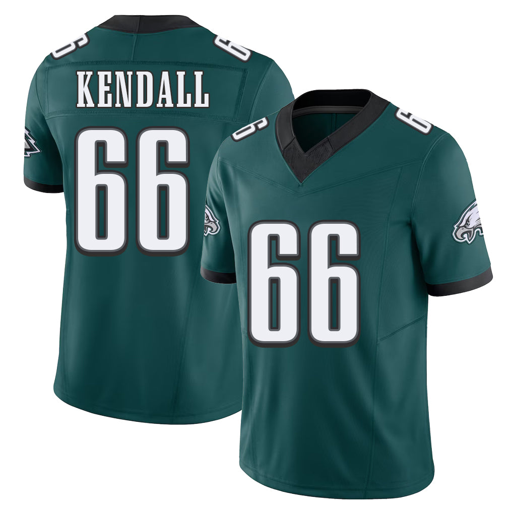 Philadelphia #66 Kendall Player Football V Neck Short Sleeve Midnight Green Jersey Drew For Men Youth Women Gift
