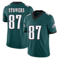 Philadelphia #87 Stowers Player Football V Neck Short Sleeve Midnight Green Jersey Eli For Men Youth Women Gift