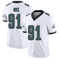 Philadelphia #91 Cox Player Football V Neck Short Sleeve White Jersey Fletcher For Men Youth Women Gift