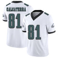 Philadelphia #81 Calcaterra Player Football V Neck Short Sleeve White Jersey Grant For Men Youth Women Gift
