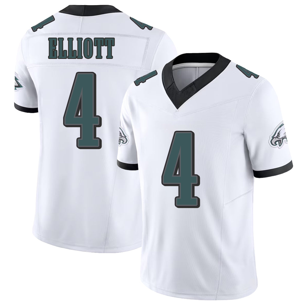 Philadelphia #4 Elliott Player Football V Neck Short Sleeve White Jersey Jake For Men Youth Women Gift