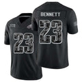 Philadelphia #23 Bennett Player Football V Neck Short Sleeve Black Jersey Jakorian For Men Youth Women Gift