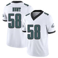 Philadelphia #58 Hunt Player Football V Neck Short Sleeve White Jersey Jalyx For Men Youth Women Gift
