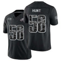 Philadelphia #58 Hunt Player Football V Neck Short Sleeve Black Jersey Jalyx For Men Youth Women Gift