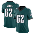 Philadelphia #62 Kelce Player Football V Neck Short Sleeve Midnight Green Jersey Jason For Men Youth Women Gift