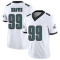 Philadelphia #99 Brown Player Football V Neck Short Sleeve White Jersey Jerome For Men Youth Women Gift