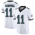 Philadelphia #11 Campbell Player Football V Neck Short Sleeve White Jersey Jihaad For Men Youth Women Gift