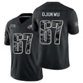 Philadelphia #67 Ojukwu Player Football V Neck Short Sleeve Black Jersey John For Men Youth Women Gift