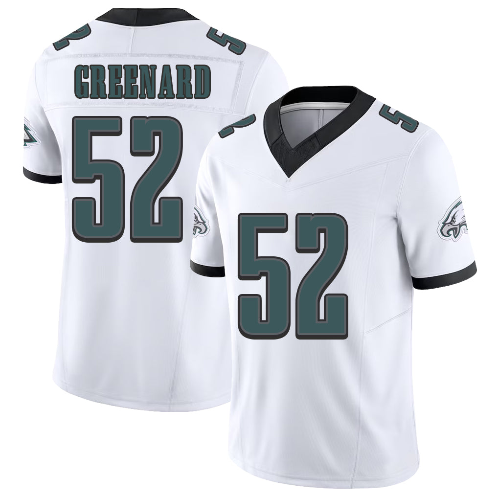 Philadelphia #52 Greenard Player Football V Neck Short Sleeve White Jersey Jonathan For Men Youth Women Gift