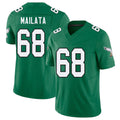 Philadelphia #68 Mailata Player Football V Neck Short Sleeve Kelly Green Jersey Jordan For Men Youth Women Gift