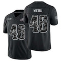 Philadelphia #46 Weru Player Football V Neck Short Sleeve Black Jersey Joshua For Men Youth Women Gift