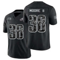 Philadelphia #38 Moore II Player Football V Neck Short Sleeve Black Jersey Kenny For Men Youth Women Gift