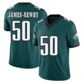 Philadelphia #50 James-Newby Player Football V Neck Short Sleeve Midnight Green Jersey Keyshawn For Men Youth Women Gift