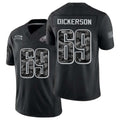 Philadelphia #69 Dickerson Player Football V Neck Short Sleeve Black Jersey Landon For Men Youth Women Gift