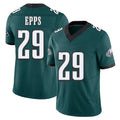 Philadelphia #29 Epps Player Football V Neck Short Sleeve Midnight Green Jersey Marcus For Men Youth Women Gift