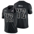 Philadelphia #72 Bell Player Football V Neck Short Sleeve Black Jersey Markel For Men Youth Women Gift