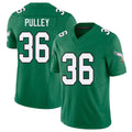 Philadelphia #36 Pulley Player Football V Neck Short Sleeve Kelly Green Jersey Maximus For Men Youth Women Gift