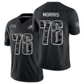Philadelphia #76 Morris Player Football V Neck Short Sleeve Black Jersey Micah For Men Youth Women Gift