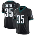 Philadelphia #35 Carter II Player Football V Neck Short Sleeve Black Jersey Michael For Men Youth Women Gift