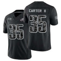 Philadelphia #35 Carter II Player Football V Neck Short Sleeve Black Jersey Michael For Men Youth Women Gift