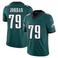 Philadelphia #79 Jordan Player Football V Neck Short Sleeve Midnight Green Jersey Mike For Men Youth Women Gift