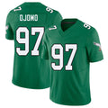 Philadelphia #97 Ojomo Player Football V Neck Short Sleeve Kelly Green Jersey Moro For Men Youth Women Gift