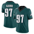 Philadelphia #97 Ojomo Player Football V Neck Short Sleeve Midnight Green Jersey Moro For Men Youth Women Gift