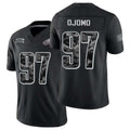 Philadelphia #97 Ojomo Player Football V Neck Short Sleeve Black Jersey Moro For Men Youth Women Gift
