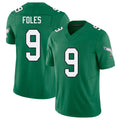 Philadelphia #9 Foles Player Football V Neck Short Sleeve Kelly Green Jersey Nick For Men Youth Women Gift