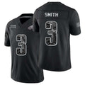 Philadelphia #3 Smith Player Football V Neck Short Sleeve Black Jersey Nolan For Men Youth Women Gift
