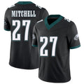 Philadelphia #27 Mitchell Player Football V Neck Short Sleeve Black Jersey Quinyon For Men Youth Women Gift