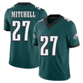 Philadelphia #27 Mitchell Player Football V Neck Short Sleeve Midnight Green Jersey Quinyon For Men Youth Women Gift